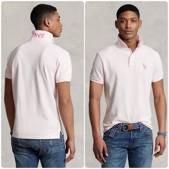 RALPH LAUREN Pink Pony Mesh Polo Shirt Breast Cancer Awareness - Picture 1 of 13